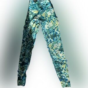 Offline by Aerie Limited Edition Flower Green Yellow Blue Leggings